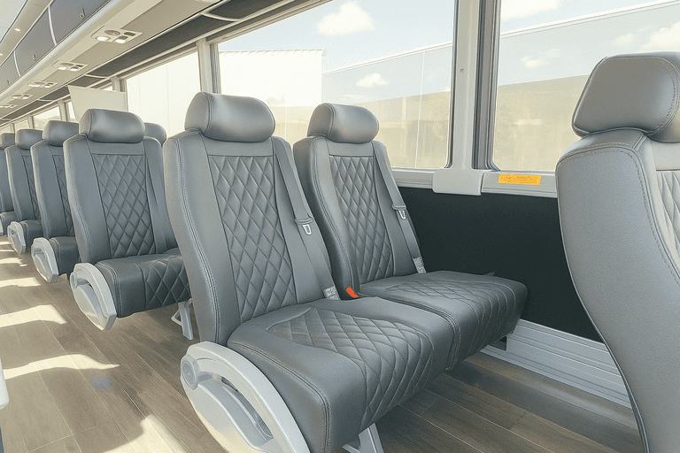 interior of Charter Bus Rental Passaic charter bus